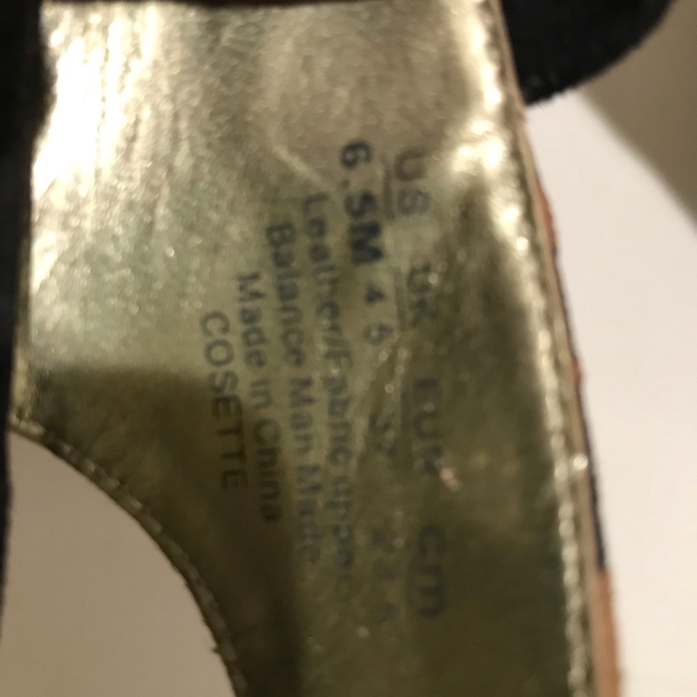 Carlos by Carlos Santana Peep Toe Slingback Heels Suede Leopard Print Size 6 1/2 - Picture 12 of 16
